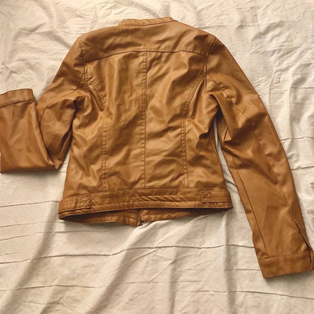 camel leather jacket - Picture 3 of 5